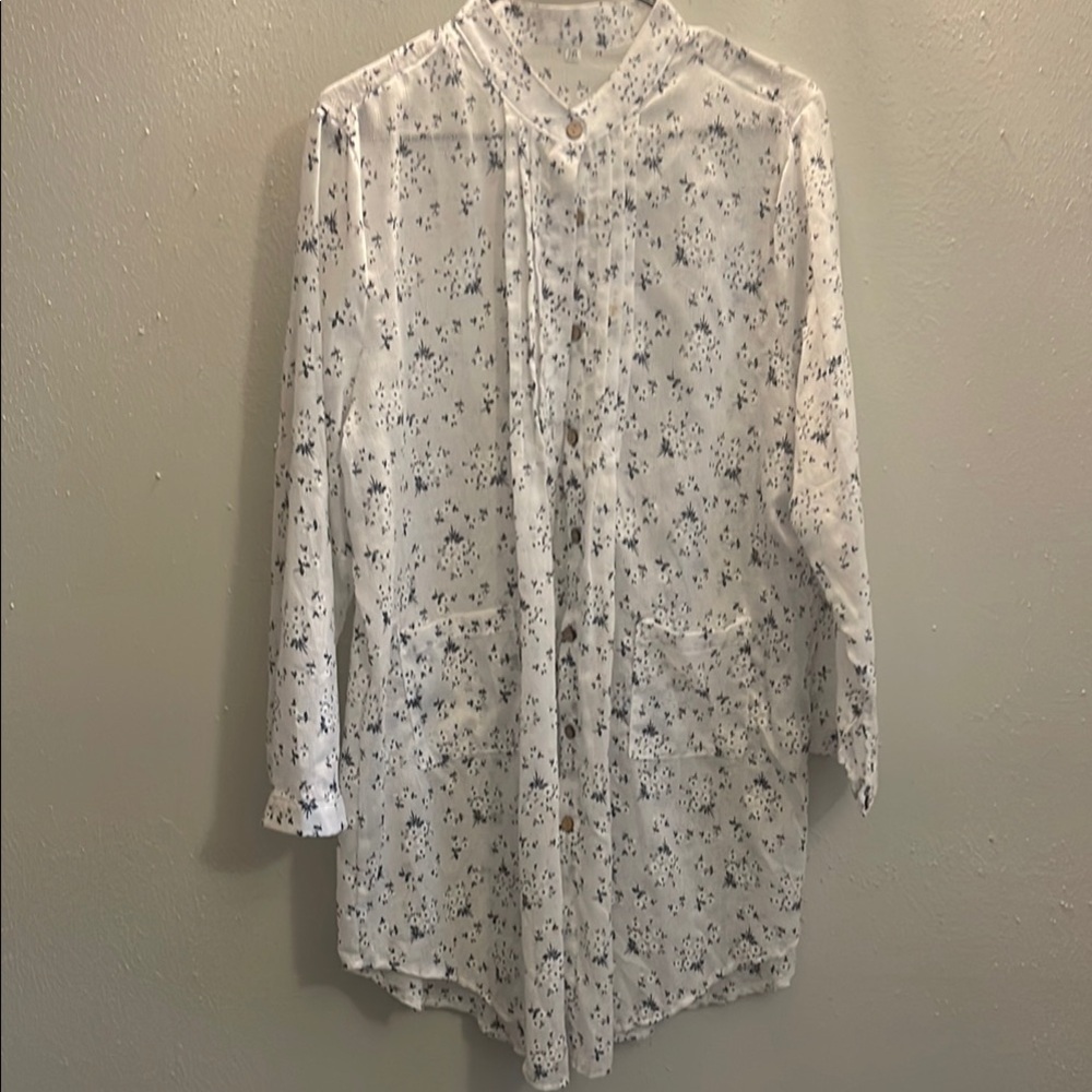 Elegant Floral Button Down Shirt
